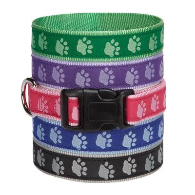 Two-tone Pawprint Collars - Medium